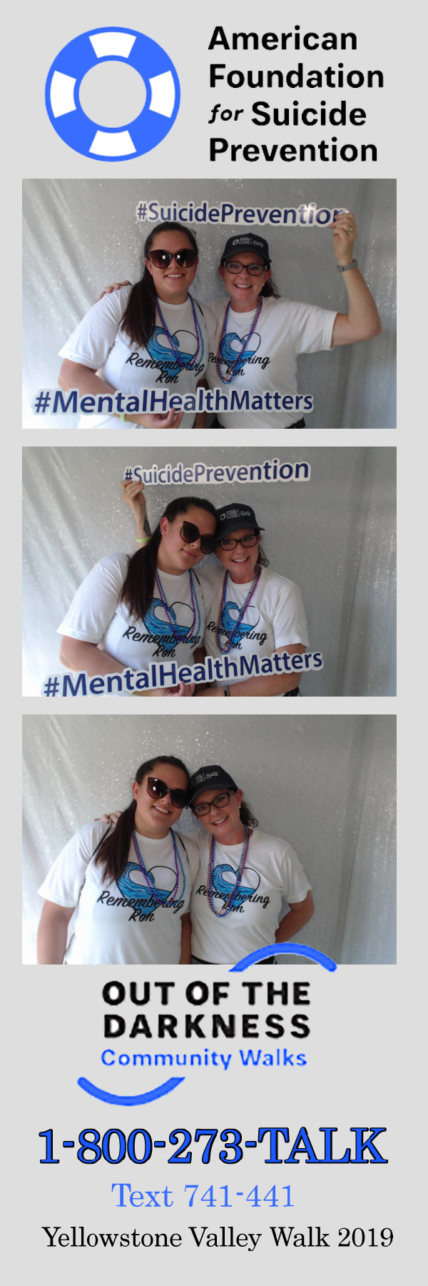 Out of the Darkness Walk 2019 | View more photos from the event at gallery.photoboothbillings.com/u/PhotoBoothBillings/Out-of-the-Darkness-Walk-2019
